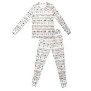 Angel Dear Festive Pattern Pajama Set - Multicolor